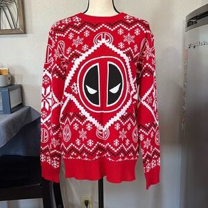 Marvel Men’s Size Medium Deadpool Christmas Sweater